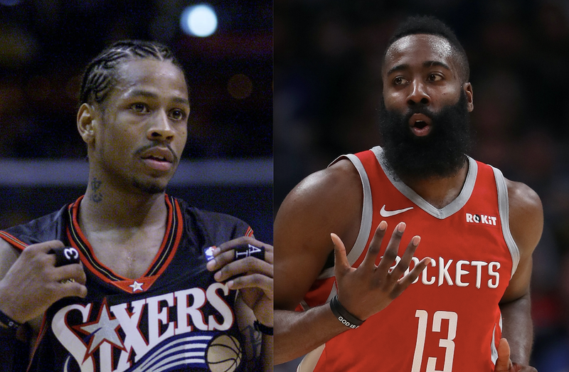 Allen Iverson and James Harden
