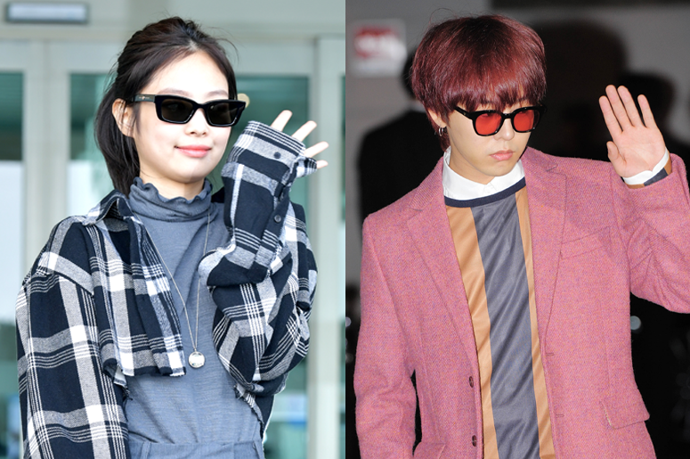 Jennie from BLACKPINK and G-Dragon from BigBang