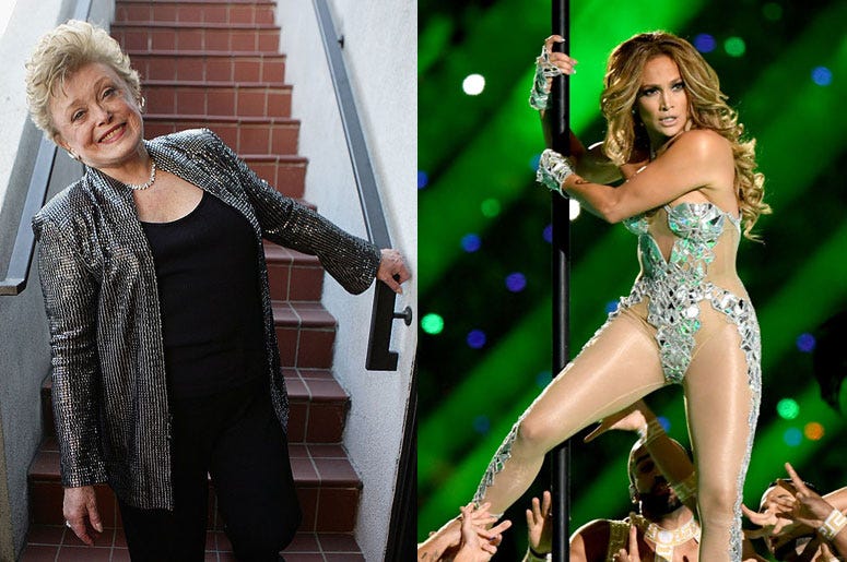 Rue McClanahan and Jennifer Lopez