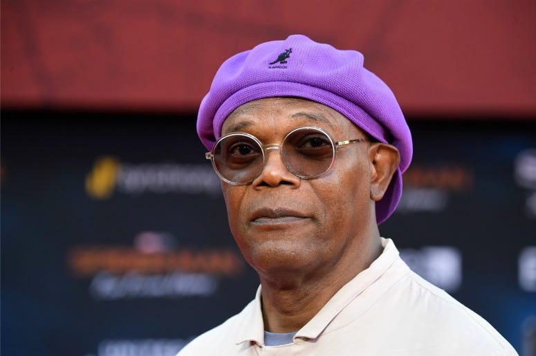 Samuel L. Jackson attends the Premiere Of Sony Pictures' "Spider-Man Far From Home" at TCL Chinese Theatre.