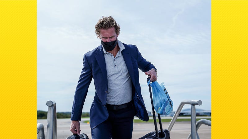 Jeff Carter with his fruit snacks