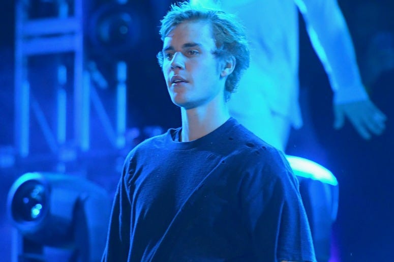 Justin Bieber performs