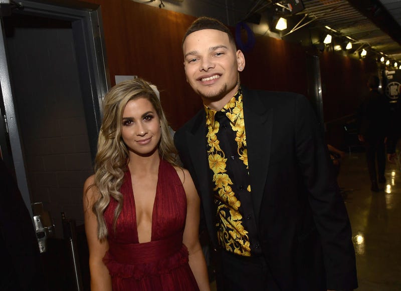 Katelyn Jae and Kane Brown backstage during the 61st Annual GRAMMY Awards at Staples Center on February 10, 2019 in Los Angeles, California