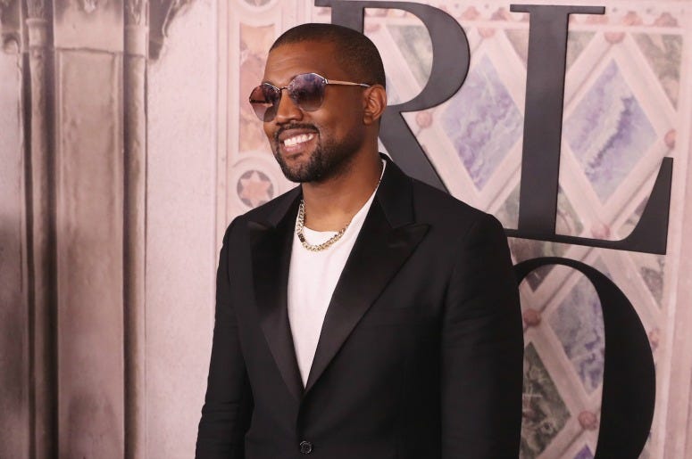 Kanye West attends the Ralph Lauren fashion show during New York Fashion Week at Bethesda Terrace on September 7, 2018