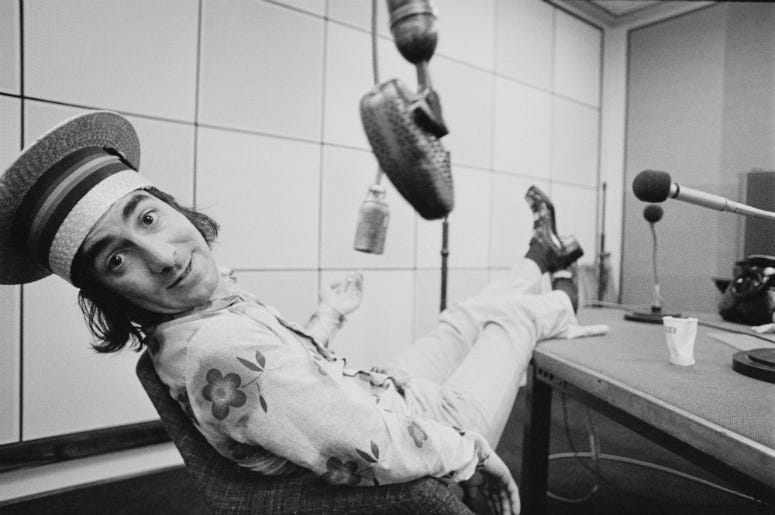 Drummer Keith Moon of The Who, in a radio studio at Broadcasting House, London, 12th July 1973