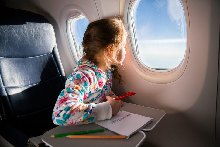 Kid on a plane