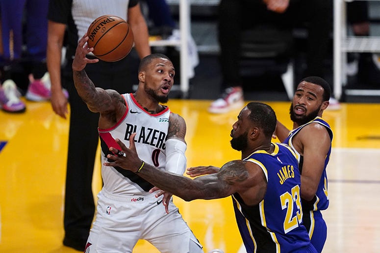 Damian Lillard, Trail Blazers, Lakers