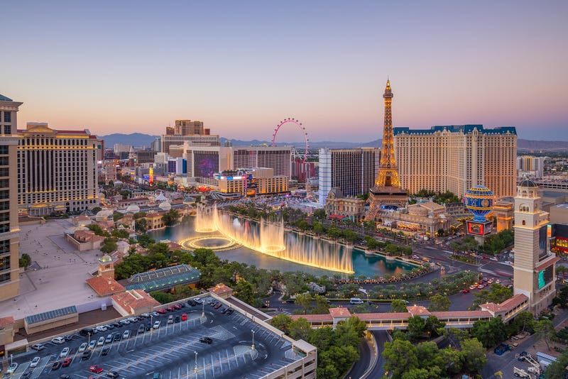 An aerial view of the Las Vegas Strip