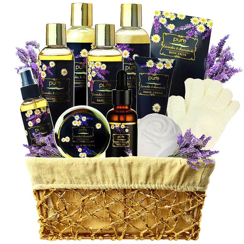 Lavender chamomile bath basket