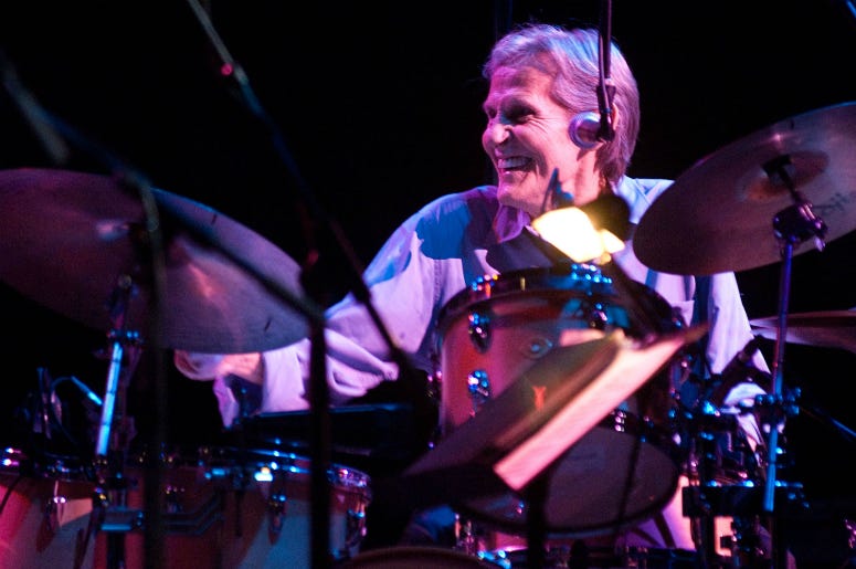 Drummer and singer Levon Helm performs during his concert at the Beacon Theatre March 8, 2008