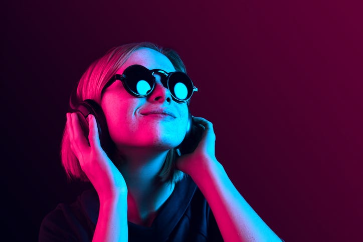 Listening to music