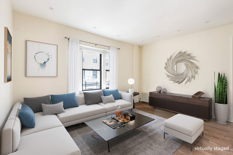The living room at at 622 West 114th Street, the apartment where Barack Obama lived while attending Columbia University.