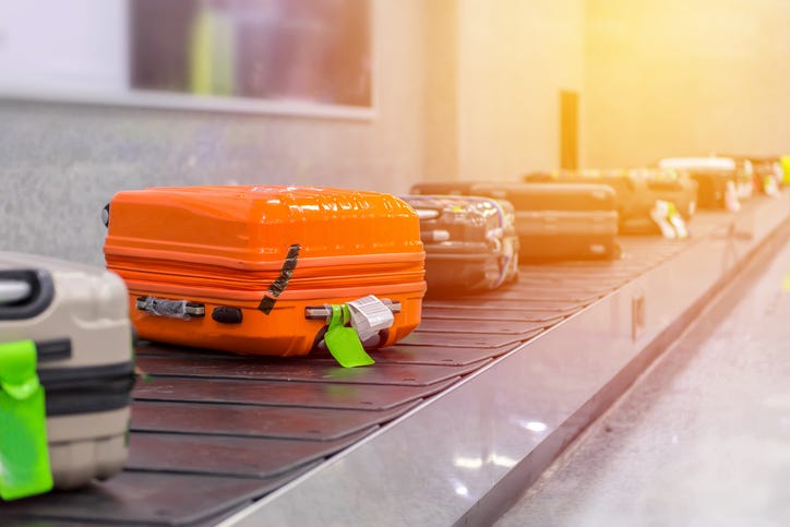 luggage conveyor belt at airport