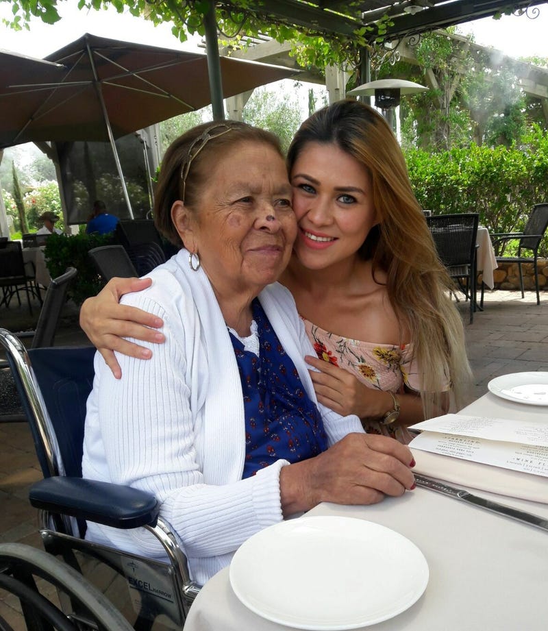 Esmeralda with her grandmother