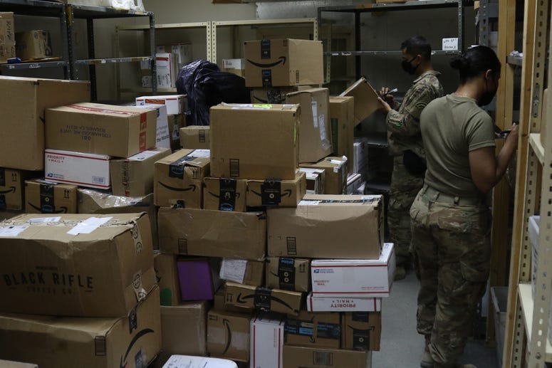 COVID-19 isn't stopping mail call for troops