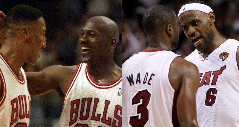Michael Jordan, Scottie Pippen, Dwyane Wade, LeBron James