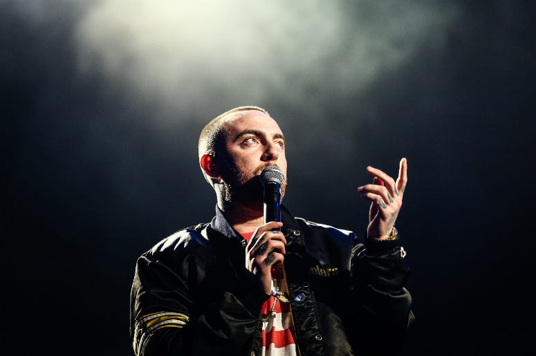 Mac Miller performs on the Camp Stage during day 1 of Camp Flog Gnaw Carnival 2017