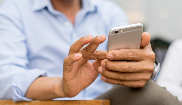 man on phone