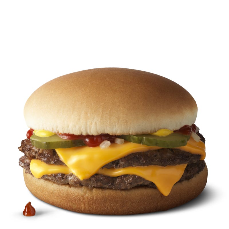 McDonald's double cheeseburger