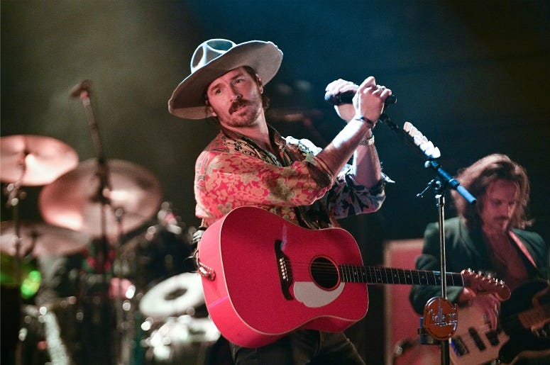 Mark Wystrach of Midland performs onstage at Terminal 5