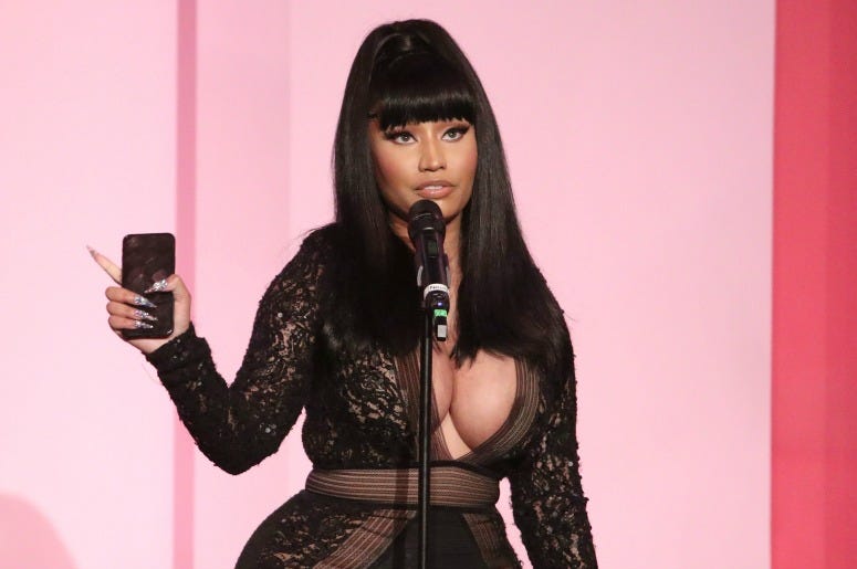 Nicki Minaj accepts the Gamechanger Award onstage during Billboard Women In Music 2019