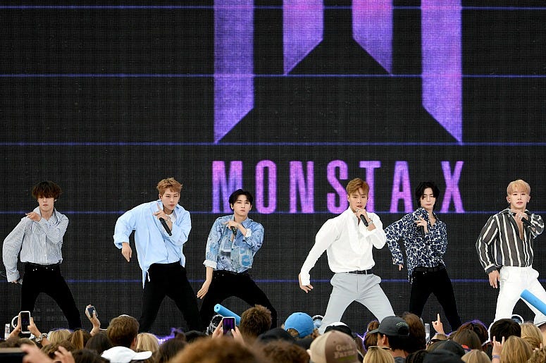 Monsta X perform onstage during FOX's Teen Choice Awards 2019