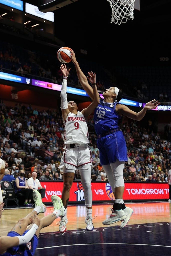 The Sun rallied to beat the Mystics on Sunday.