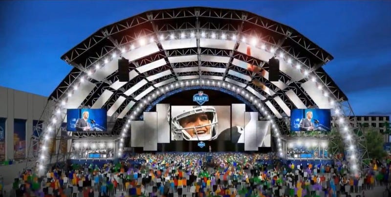 Artist diagram of what the NFL Draft in Las Vegas will look like