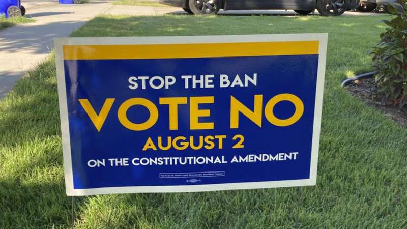 Kansas voters reject removing abortion rights under the constitution.