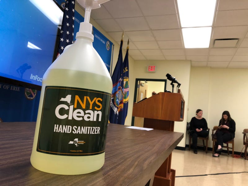 NYS hand sanitizer made in response to coronavirus outbreak. March 16, 2020