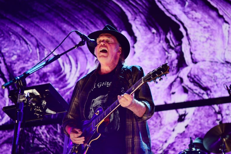 Neil Young performs during 2017 Farm Aid