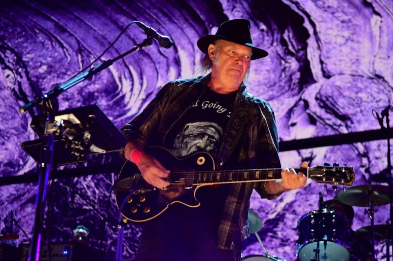 Neil Young performs during 2017 Farm Aid