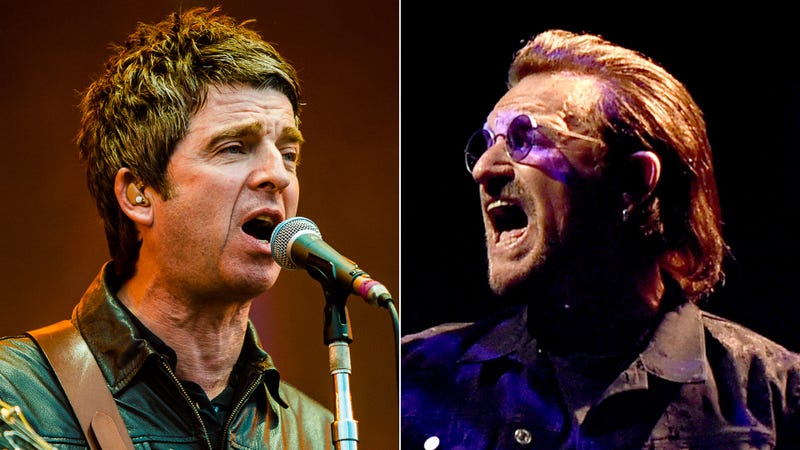 Noel Gallagher and Bono