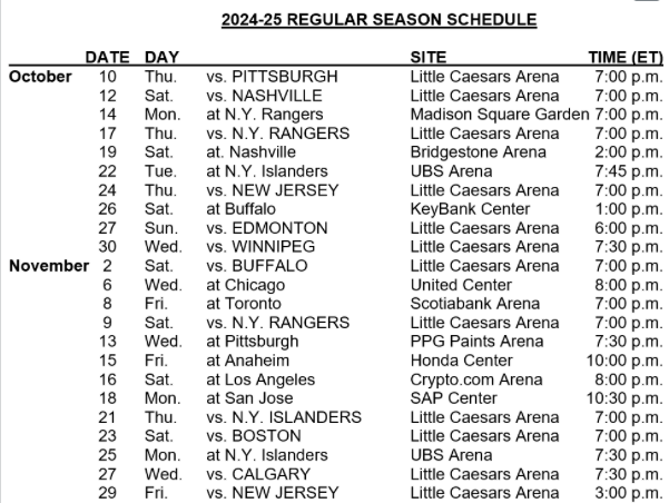 detroit-red-wings-release-2024-25-regular-season-schedule