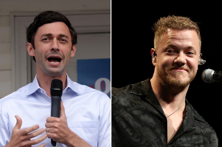 Georgia Senator Jon Ossoff and Imagine Dragons' Dan Reynolds