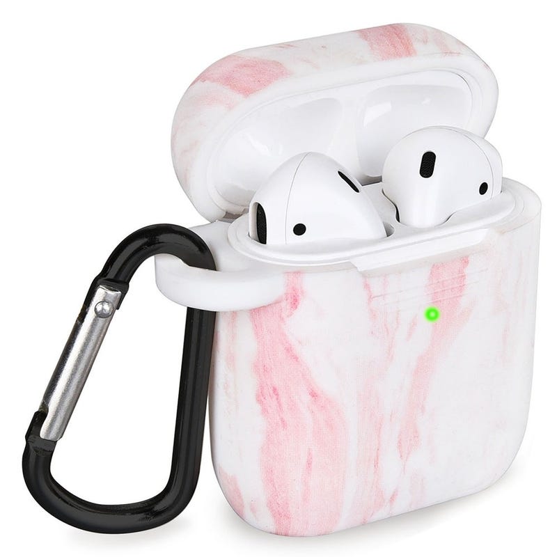 Pink marble AirPods case