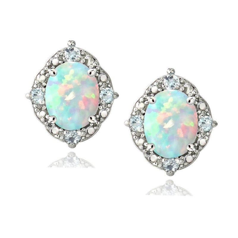 Opal earrings
