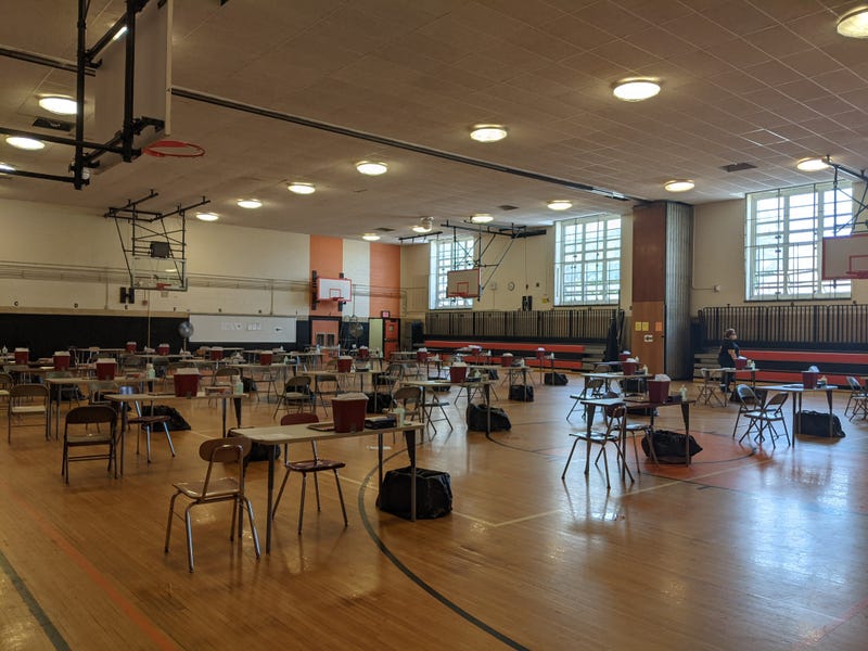 The vaccination site at Bushwick Education