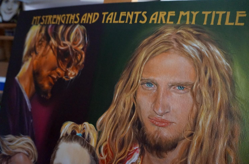 Layne Staley oil painting