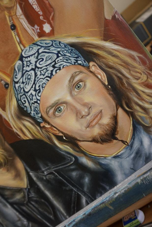 Layne Staley oil painting
