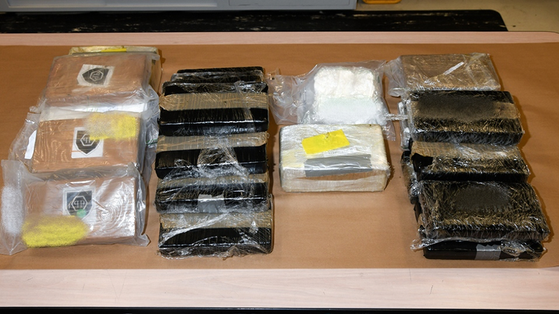 Suspected cocaine seized at the Ambassador Bridge on August 1