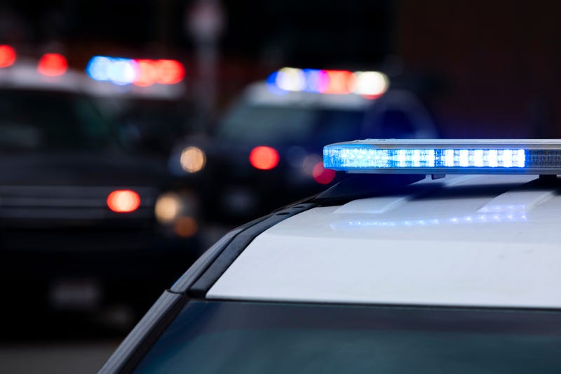 Police show up at a crime scene