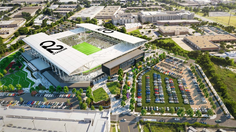 Austin FC Q2 Stadium aerial view