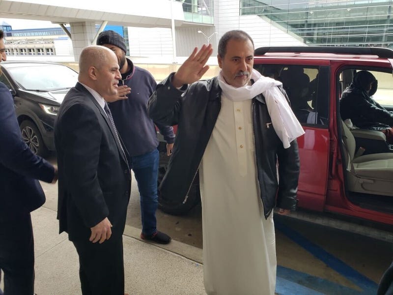 Mohamed Salem arriving at Detroit Metro Airport