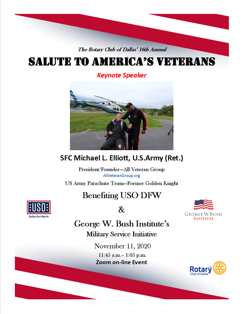 Keynote Speaker: SFC Michael L. Elliott, U.S. Army (Ret.)