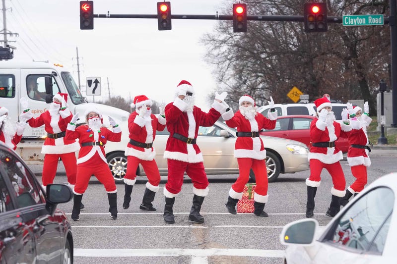 dancing santas