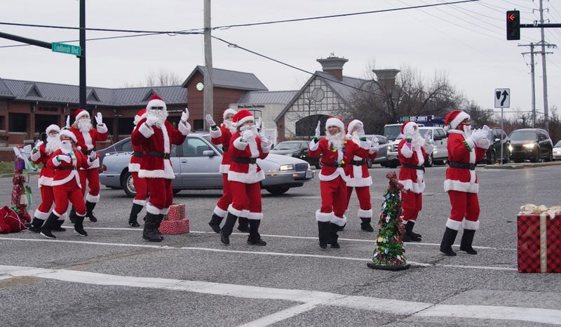 dancing santas