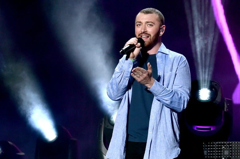 Sam Smith performs onstage during the Disclosure show on day 2 of the 2016 Coachella Valley Music & Arts Festival Weekend 1