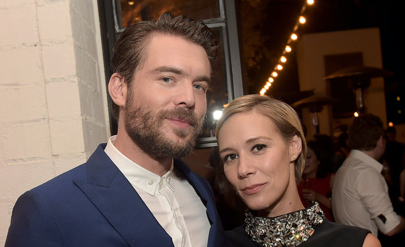 Charlie Weber and Liza Weil at an ABC Television party.