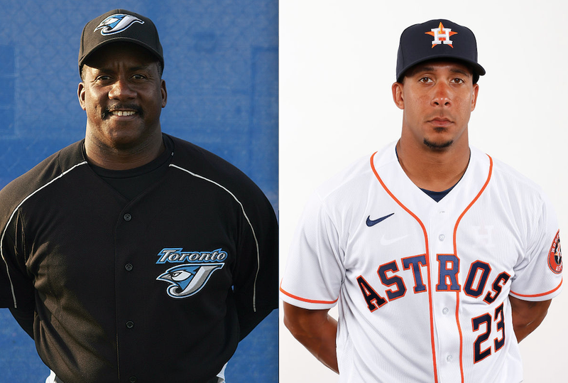 Michael Brantley with his father Mickey Brantley